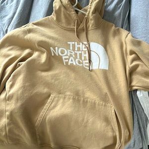 Tan North face sweatshirt used like new.